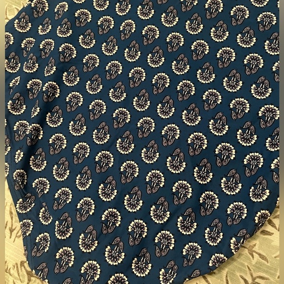 LOFT | Bandana Block Print Swimsuit Medium Blue Bathing Suit Full Coverage - Picture 4 of 6